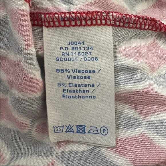 Boden Red White & Blue Geometric Print Wrap Dress Womens Size 4R (258) - Picture 4 of 5